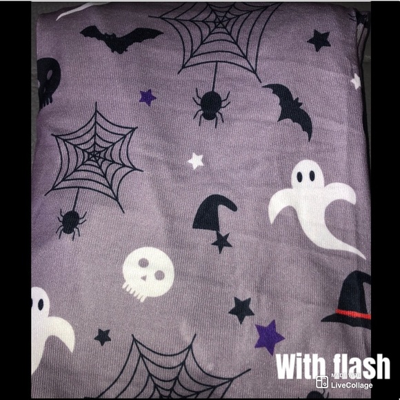 ๐ปHP๐ฆ1 LEFTโขLarge Halloween Gray/Purple Cardigan - Picture 4 of 8